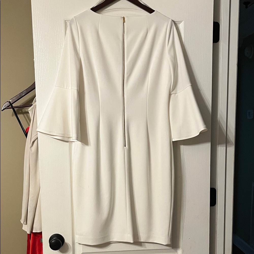 Calvin Klein White Long Sleeve Dress - Picture 7 of 7